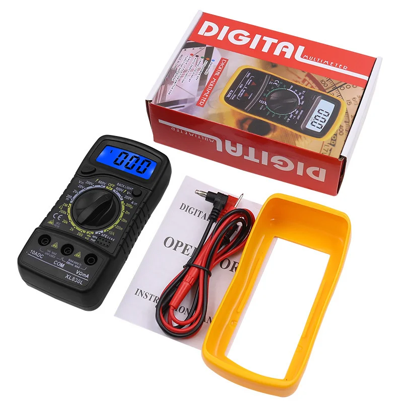 

10pcs Digital Multimeter Full Protection Against Burning Student Learning Tools Technician Maintenance Household Multimeter