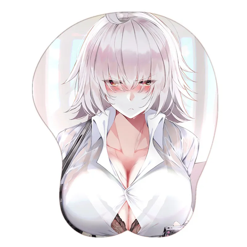 

Creative Anime Kawaii Fate/Grand Order Scathach Jeanne D'arc 3D Oppai Mouse Pad with Wrist Rest Silicone Gel Sexy Cute pad