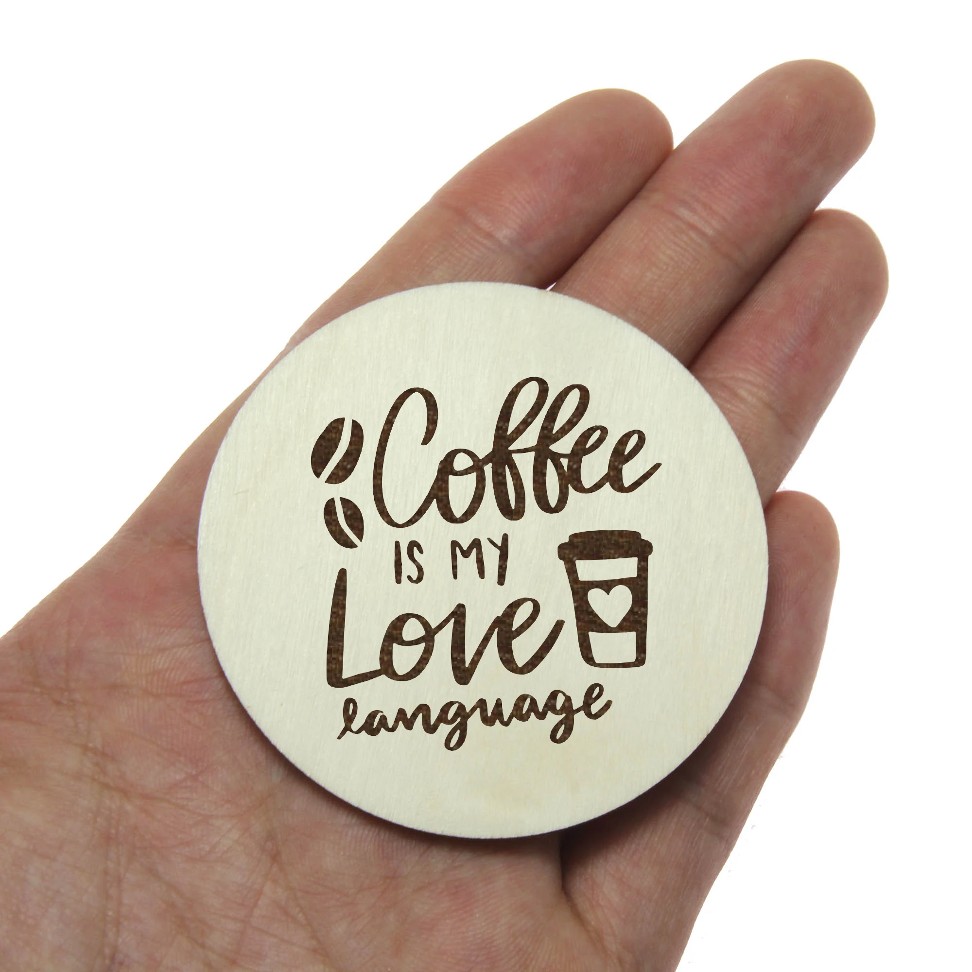 Кофеин кофе влюбленный кофе-мой любимый язык кофейная чашка диск деревянная