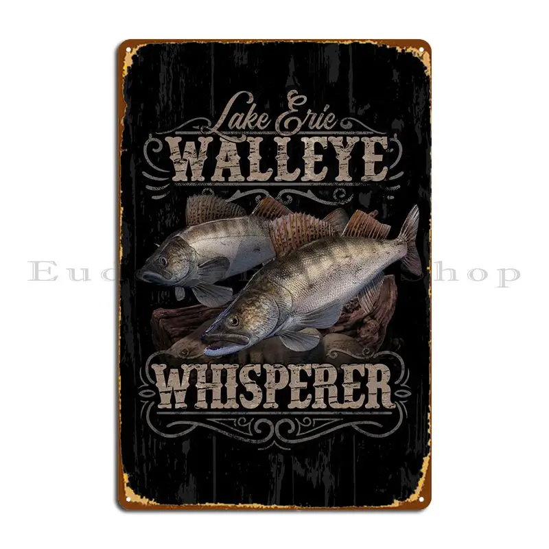 Винтажный металлический знак для рыбалки и озера