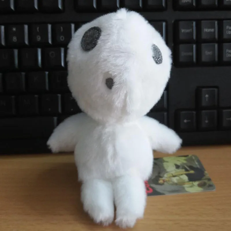 

1 Pcs Cute 12cm Japanese Anime Princess Mononoke Plush Doll Kodama Tree Spirit Soft Stuffed Plush Pendant Keychains Toys Gifts