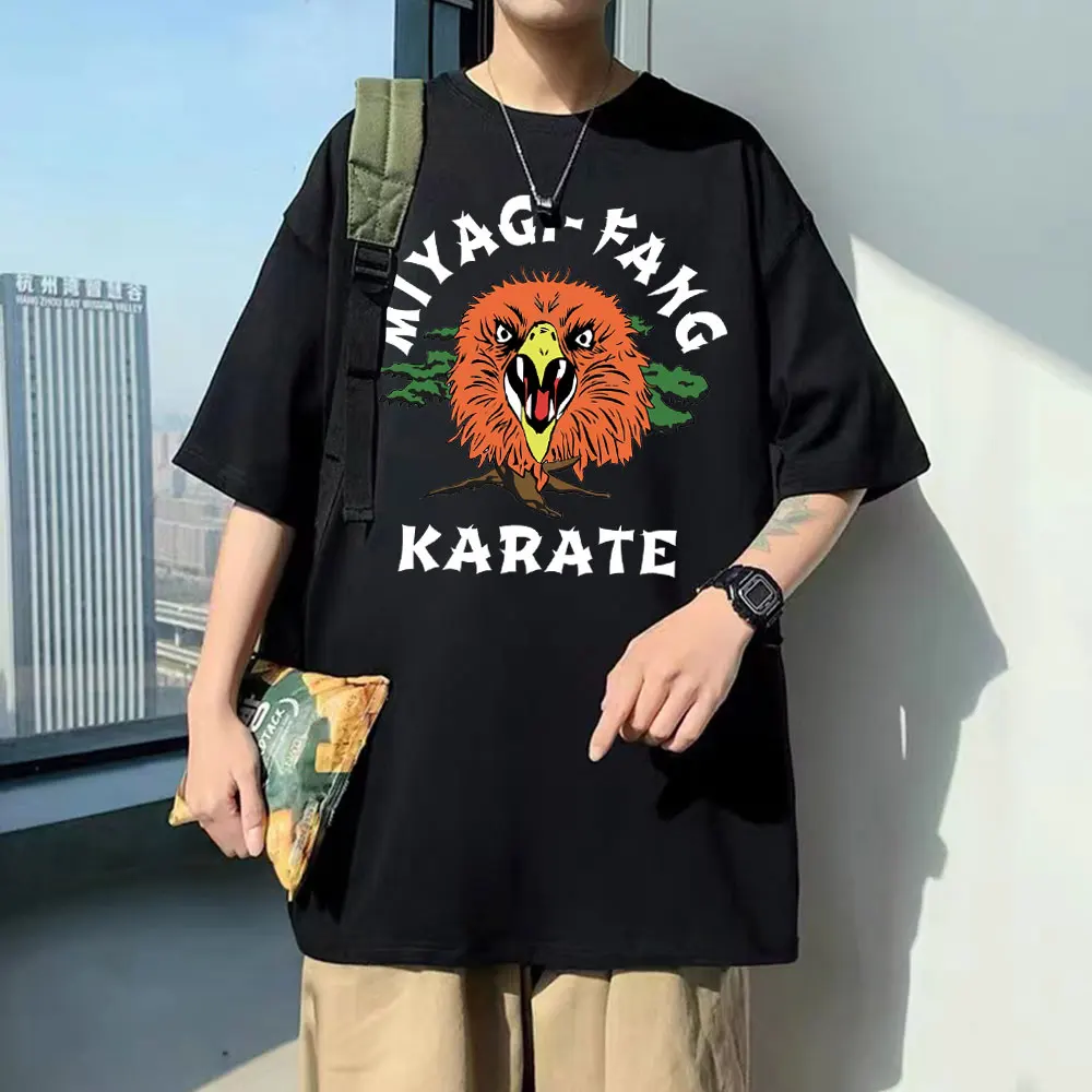 

Hot New Miyagi Fang Karate Tshirt Man Eagle Fang Karate Cobra Kai T-shirt Streetwear Men Women Fashion Vintage Harajuku T Shirt