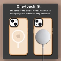 for iphone 12 pro max 12pro case mag case luxury magnet adsorption wireless charging cover for iphone 13 pro max cases fundas