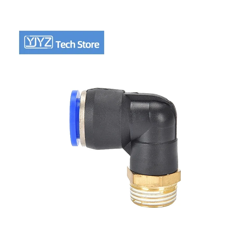 Пневматический быстроразъемный медный шланг PL 90 градусов L-образный соединитель