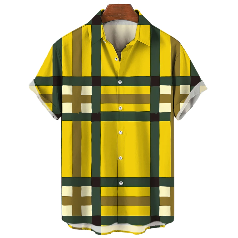 

Men's Short-sleeved Shirts Thin Print T-shirts Summer Clothes For Men Polo Shirts Youth Personality Tops Hawaiian Shirt Dazn