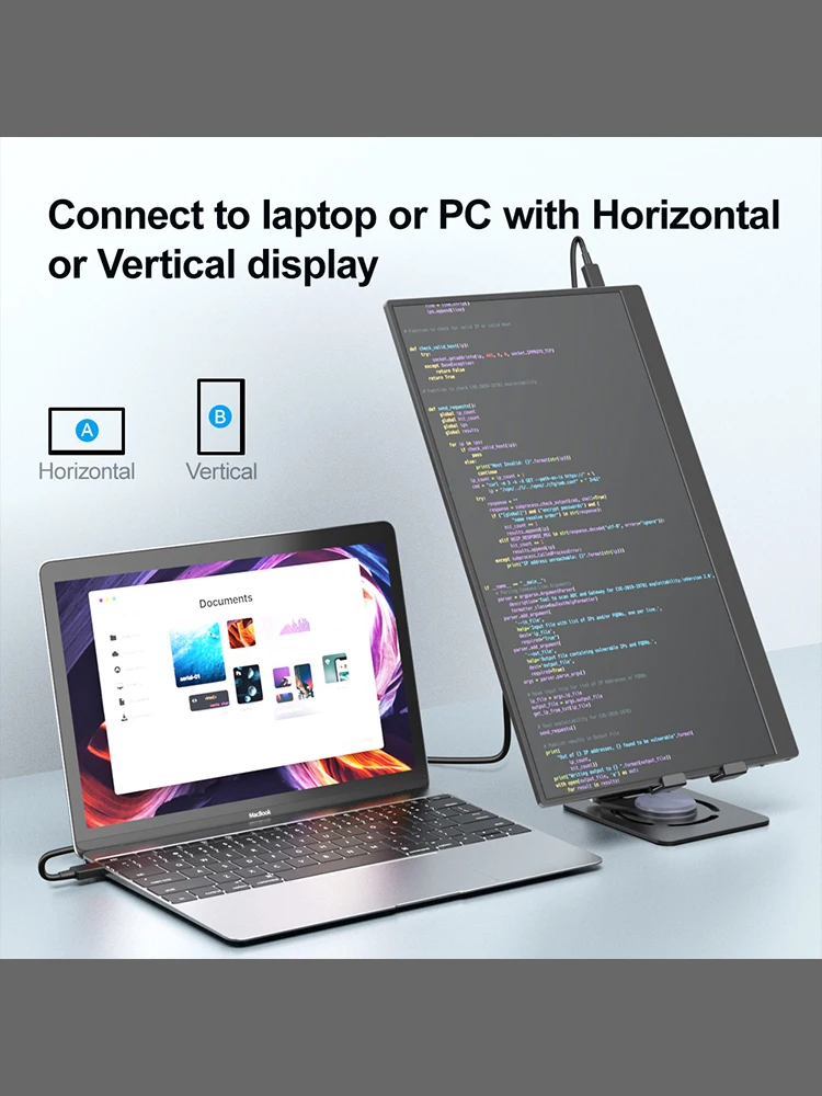 15.6inch 4K 3840 x 2160 Portable Gaming Monitor HDMI Type C 3.1 Second Extenal Screen Display For Xbox Switch Phone Laptop PS5 4 - купить по