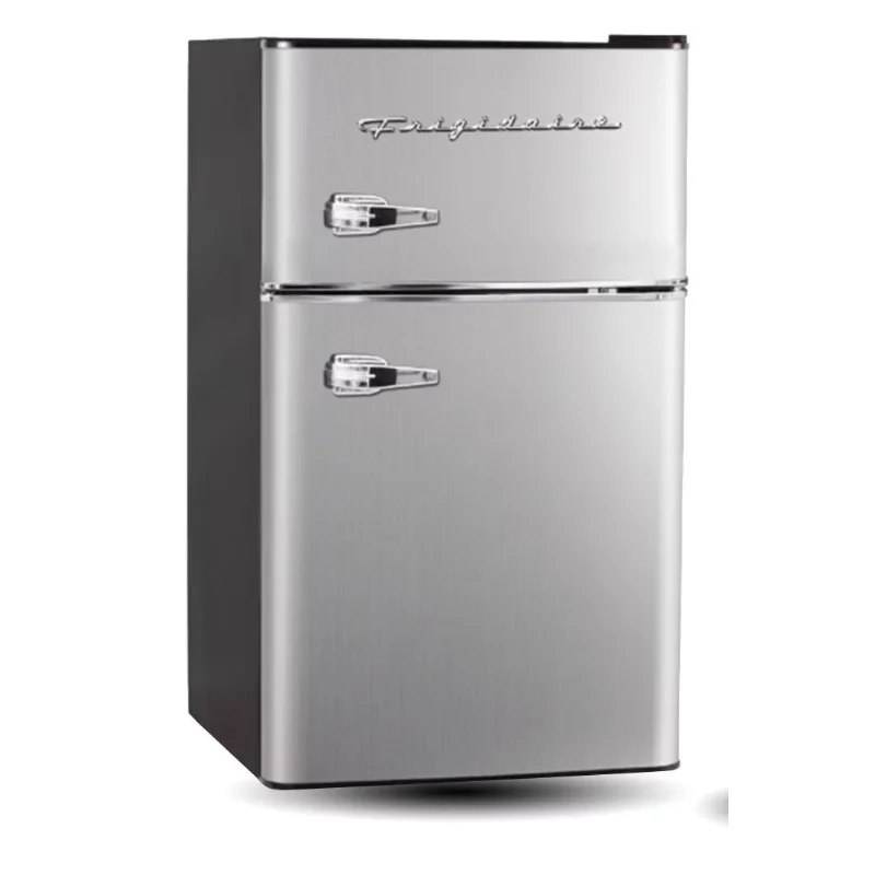 Frigidaire, 3.2 CU FT. Capacity 2 Door Compact Refrigerator with Chrome Trim , EFR391, Platinum mini refrigerator