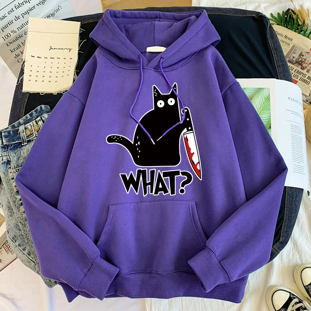 

Мужские пуловеры, черная одежда с принтом кота-убийцы, спортивные костюмы в стиле Харадзюку, винтажные забавные свитшоты, флисовые толстовки большого размера, уличная одежда