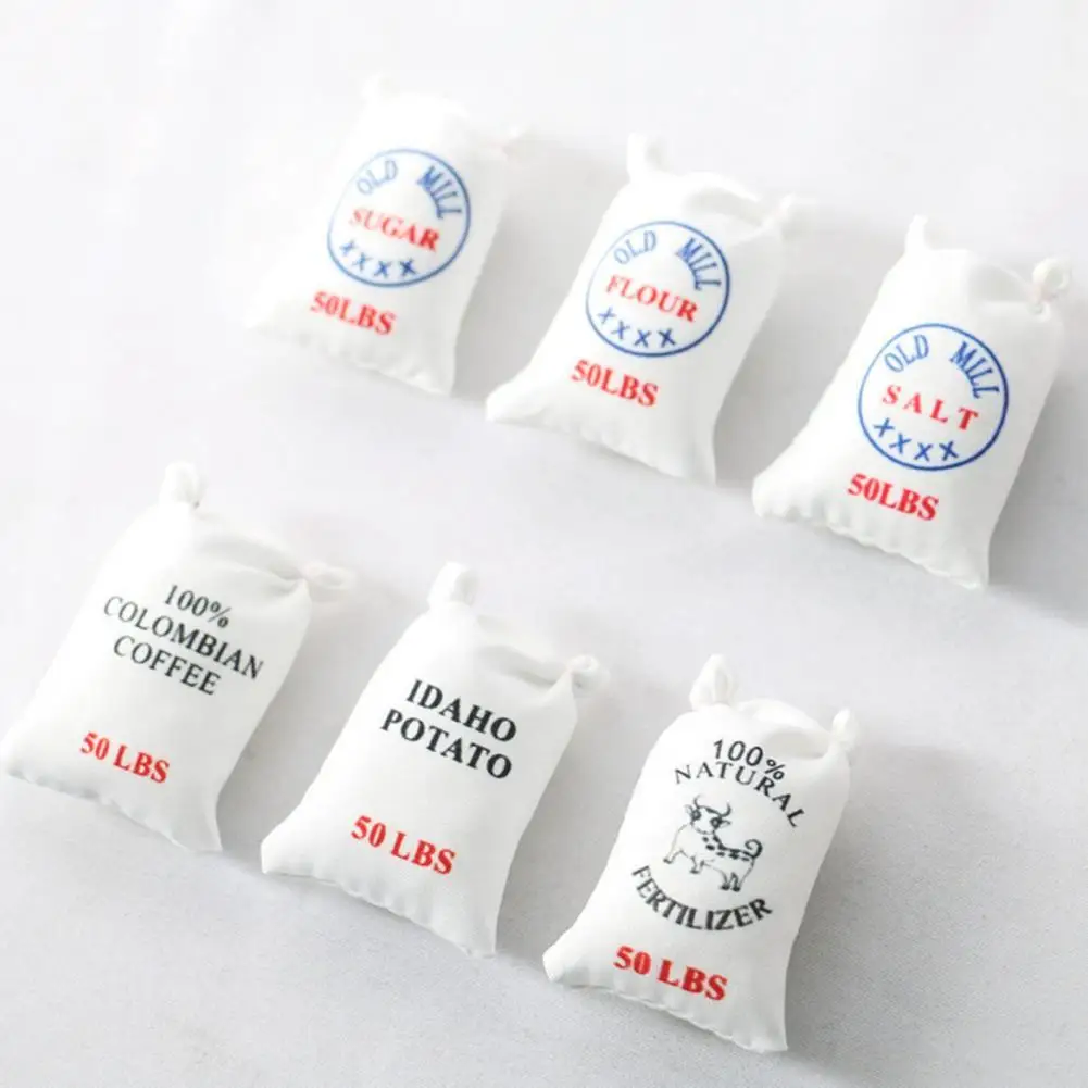 

Exquisite 1:12 Delicate Simulation Flour Bag Food Accessories Lovely Dollhouse Flour Bag Lightweight for Tiny Decoration