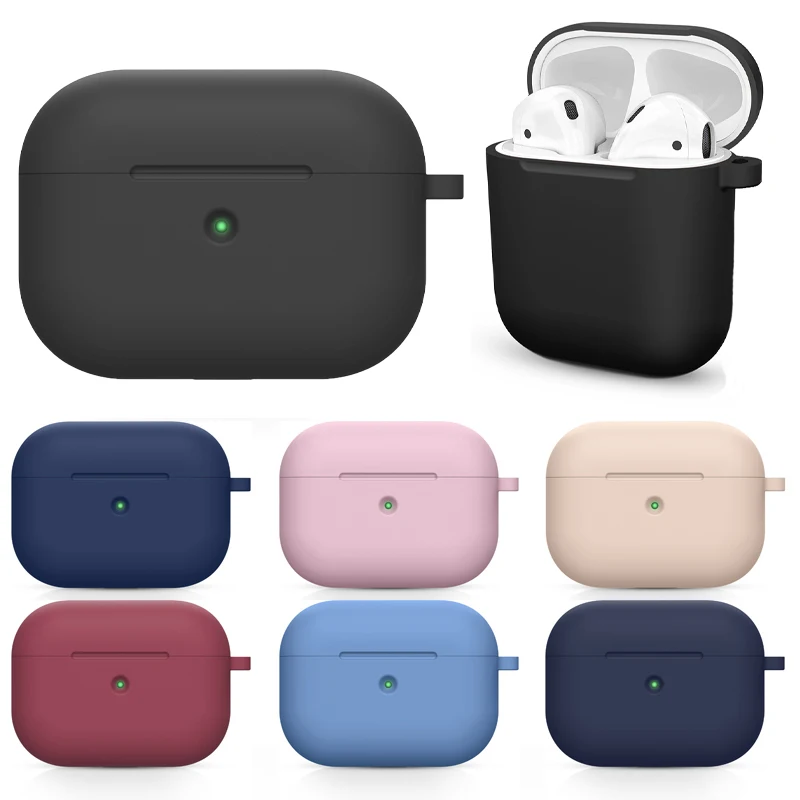 

Liquid Silicone Protective Cover For AirPods Pro Case Wireless Bluetooth Earphones Accessories For Airpods 1/2 Charging Box Bags