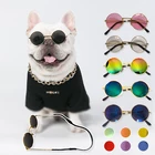 Аксессуары для домашних животных, кошачьи очки в стиле ретро, круглые очки для кошачьих отражений, солнцезащитные очки для кошачьих глаз, очки для фотографий собак и кошек