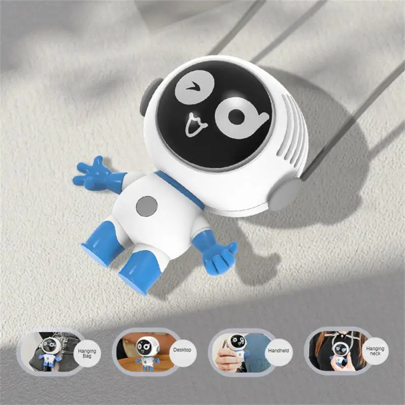 

Small Fan Astronaut Cartoon Handheld Fan Handheld Portable Mini Fan Dormitory Fan Spaceman Shaped Type-c Charging Charging Model