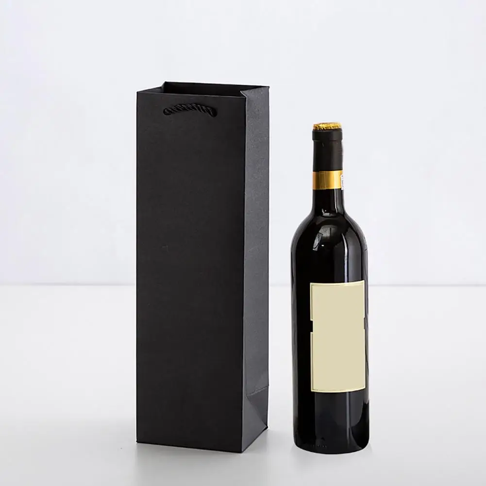 

Подарочный пакет для вина с ручками, утолщенные бумажные винные пакеты из крафт-бумаги, Прочная Стильная упаковка для шампанского, пива, напитков, подарки для шампанского