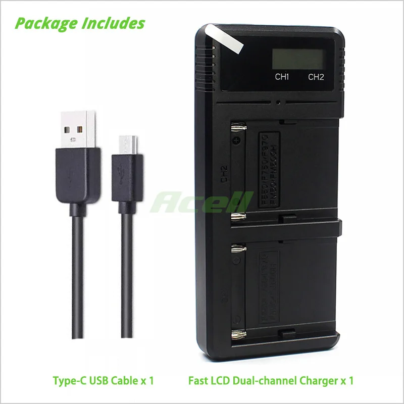 Быстрое двойное зарядное устройство USB для SONY a77II NP-FM500H a99II ILCA-77M2 A77 a500 a550 a560 a580 a700 a850