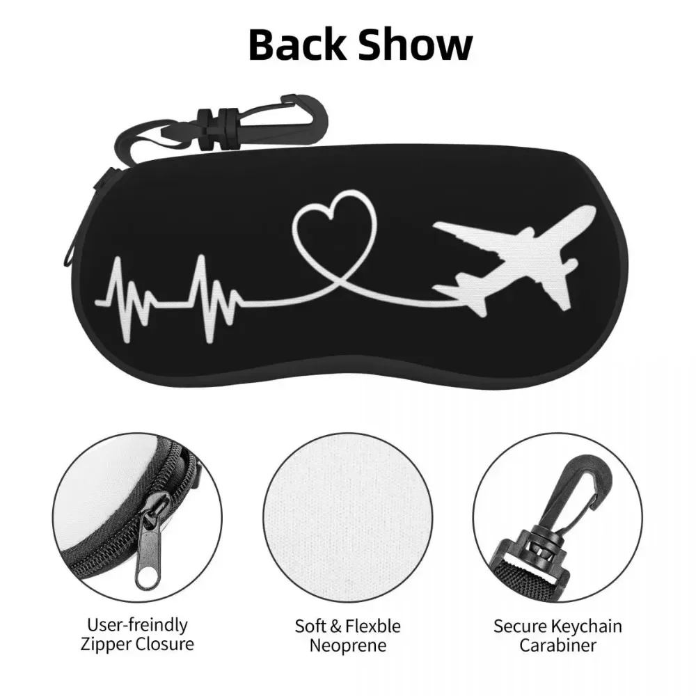 Чехол для очков в форме сердцебиения пилота самолета унисекс крутой авиатор