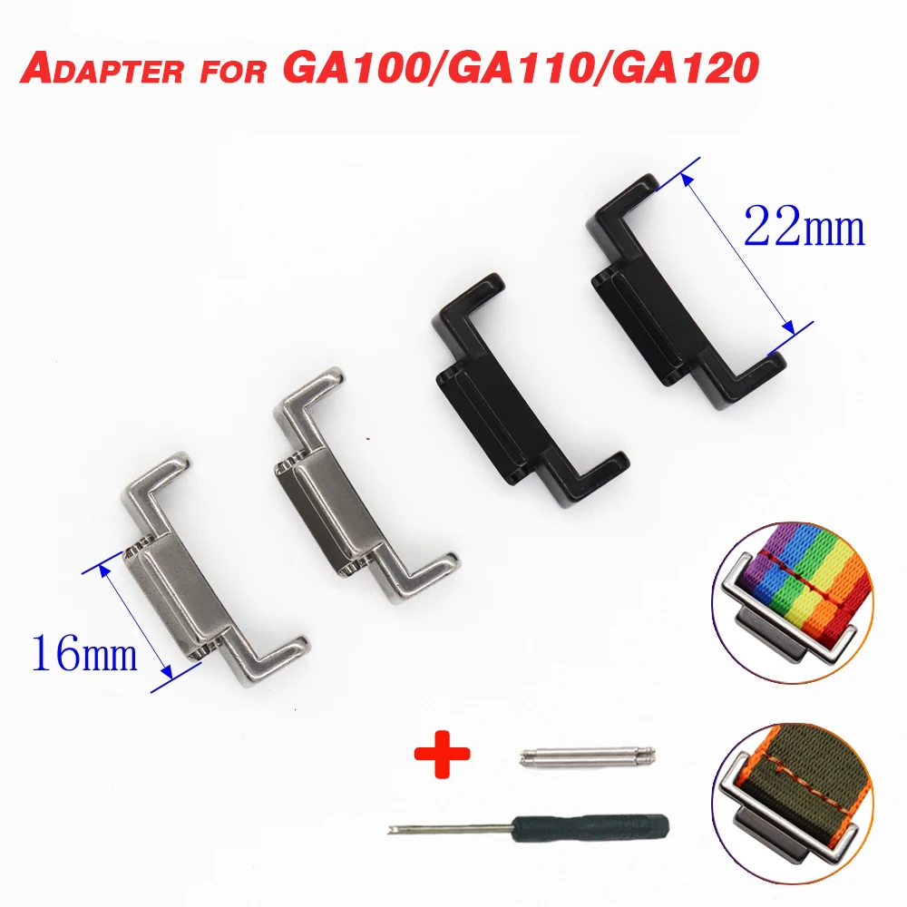 

22mm Width Band Stainless Steel Adapter for Casioak GA110/100/120 GD-100 DW5600 5610 Refit Connector Accessories