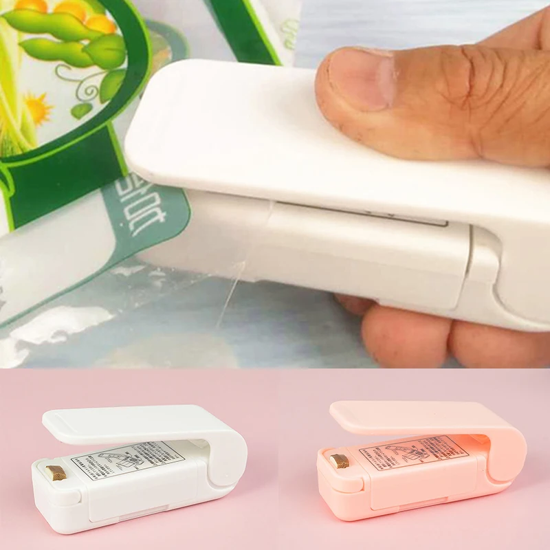 

1PC Package Sealer Food Bag Closure Snacks Bag Portable Handheld Mini Sealing Machine Heat Storage Clips Accessories