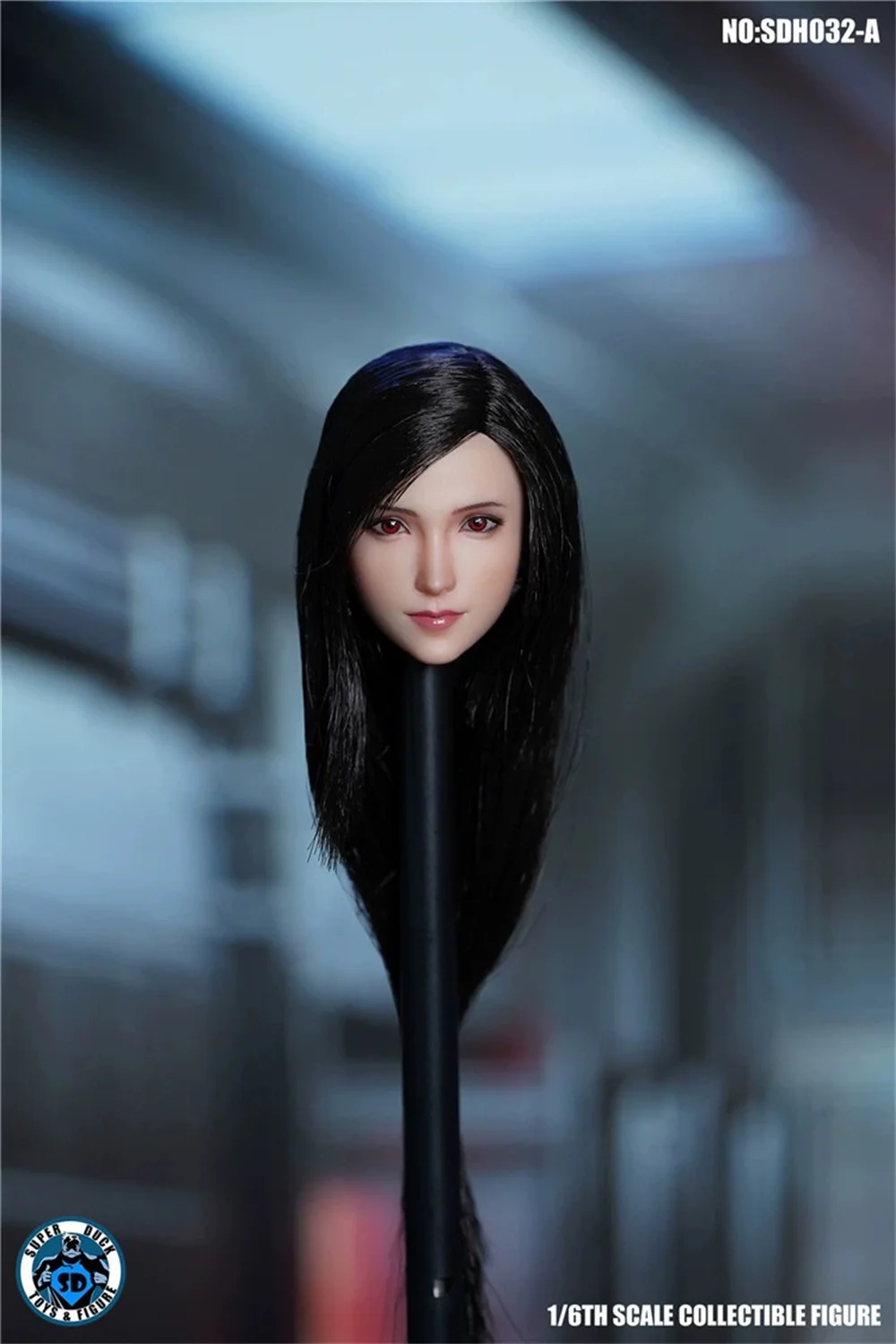 

Tifa SUPER DUCK SDH032 Female Head Sculpt Carving Long Hair Model Fit 12'' TBL PH JO Soldier Action Figure Body Dolls
