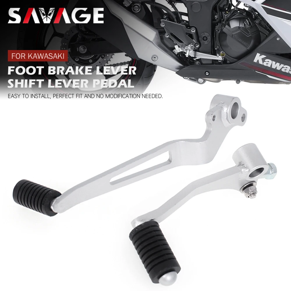 Rear Foot Brake Gear Shift Pedal Lever For KAWASAKI NINJA 250R 300 EX250R Z250 Z300 Z 250 300 2008-2018 Motorcycle Accessories