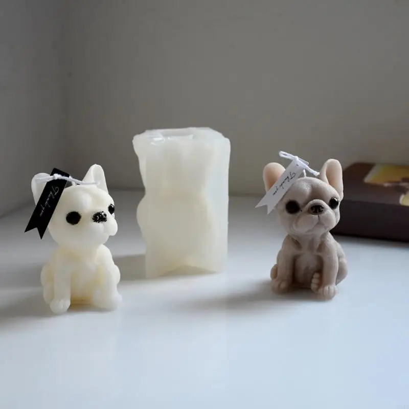 Kx4b Fondant плесень маленькая милая собачья силиконовая для сахарной свечи выпечки