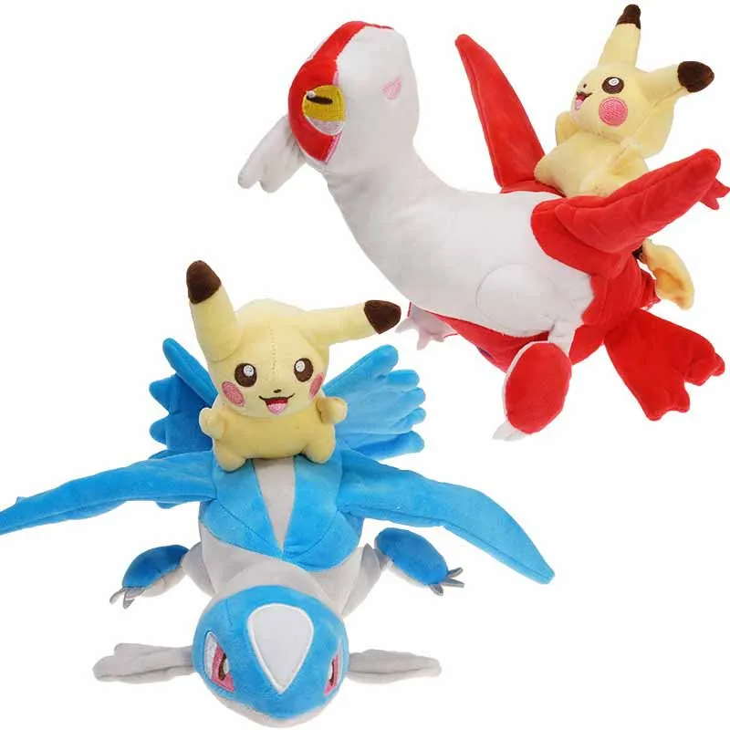 

30CM TAKARA TOMY Pokemon Latias Latios Plush Toy Cute Cartoon Pikachu Doll Pillow For Kids Birthday Gift