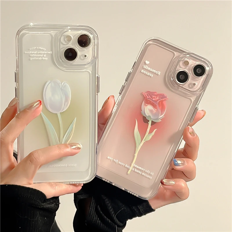 

Frosty Style Daffodils Phone Case for Iphone Xs X Max 8 7 Plus Xr 13 Pro Max 12 Mini 11 Cover Flower White Silicone Soft 14