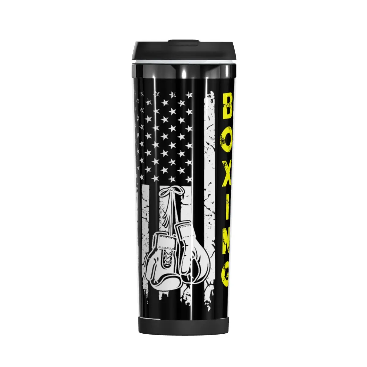 

USA American Flag Boxing 4th Of July Boxin Double Insulated Water Mug Humor Graphic boxing Heat Insulation beer mugs