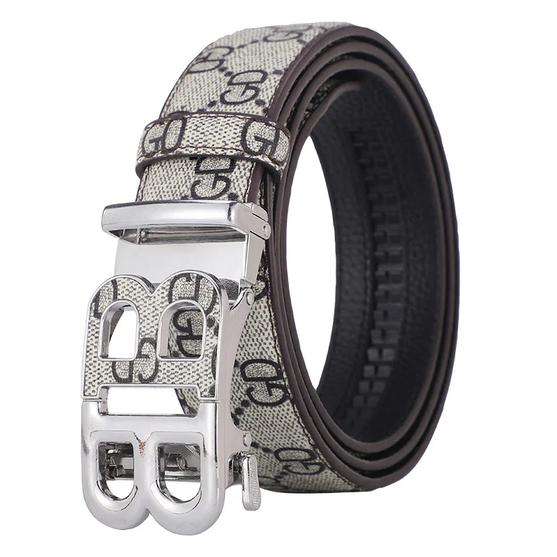 

Men Belt New Men's 3.5cm Business Casual PU Leather Belt Automatic Buckle Suit Pants Belts for Men 110-130cm