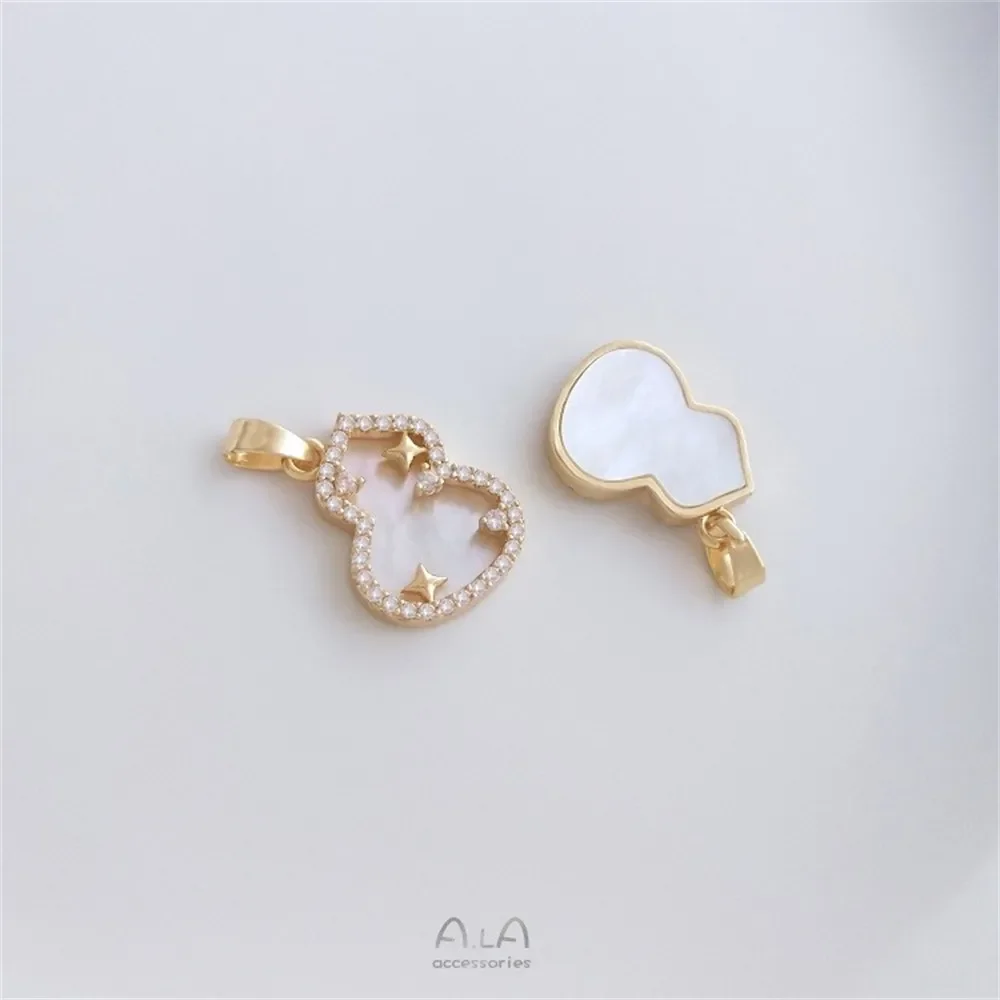 Инкрустированная натуральная материнская ракушка 14-каратное золото обернутая