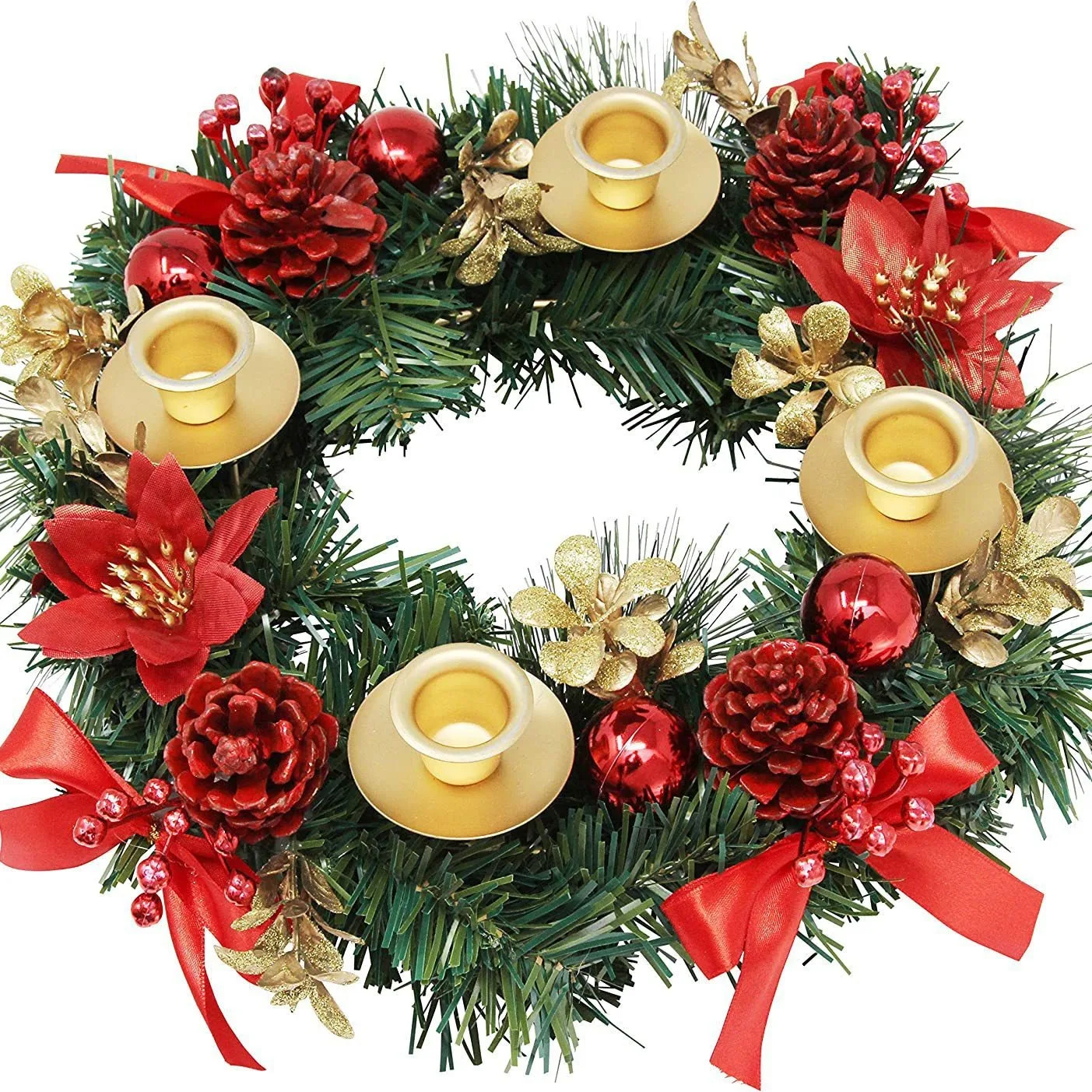 Новинка 2024 подсвечник с красными фруктами стиль банта фестиваль центр