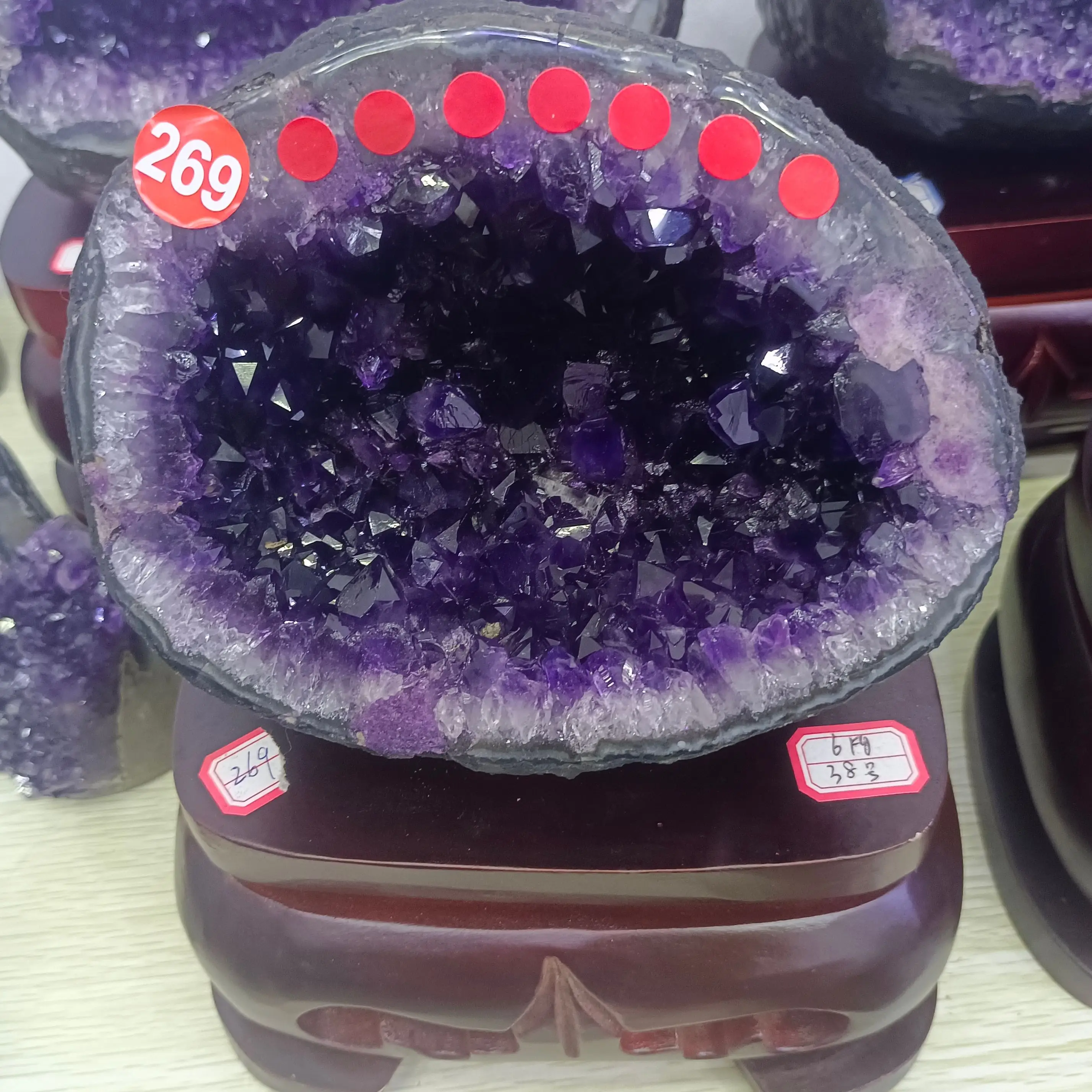 

Natural Purple Crystal Cluster Cornucopia Home Office Decoration Mineral Energy Healing Wealth Furnishings