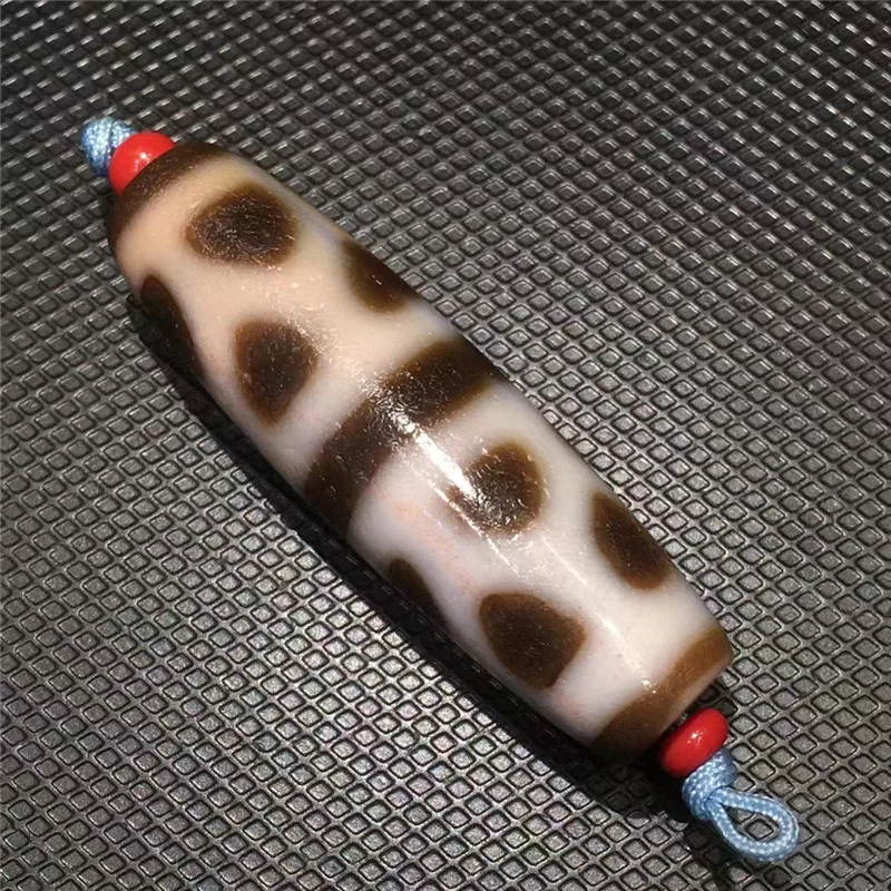 

221013-2 High Quality Turtle Back 13*43mm Old Cinnabar Dzi Beads Agate Natural Perfectly Weathered Fine Granular for Bracelet