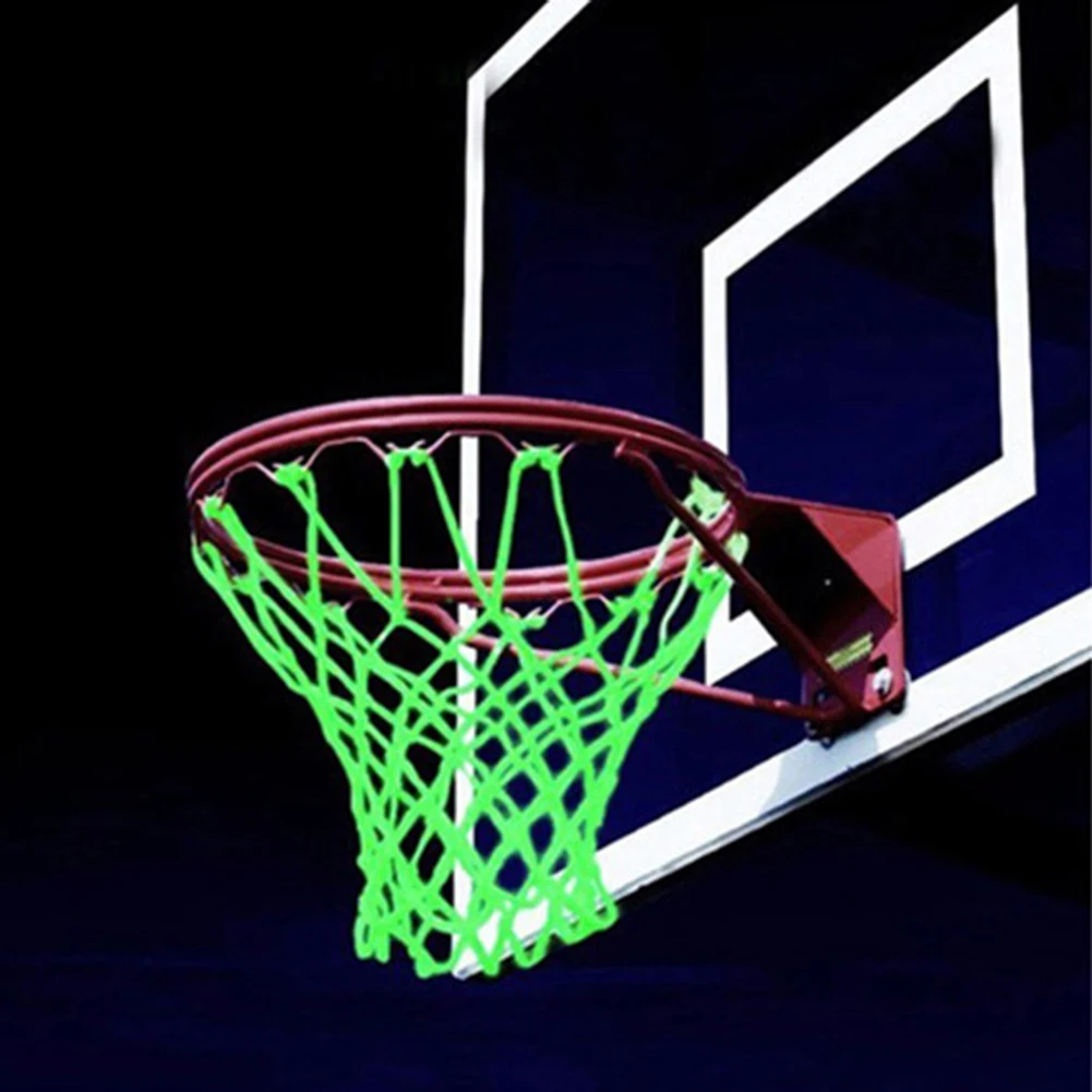 

Glow in The Dark Basketball Hoop Net Nylon Replacement Luminous Glowing Basketball Net Mesh Standard Outdoor Sports Accessories