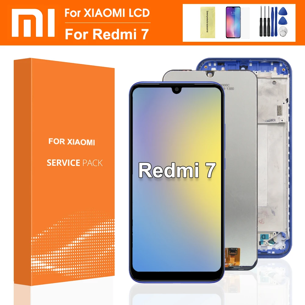 

ЖК-дисплей 6,26 ''для Xiaomi Redmi 7 с сенсорным экраном и дигитайзером в сборе, с рамкой для замены ЖК-экрана Redmi 7