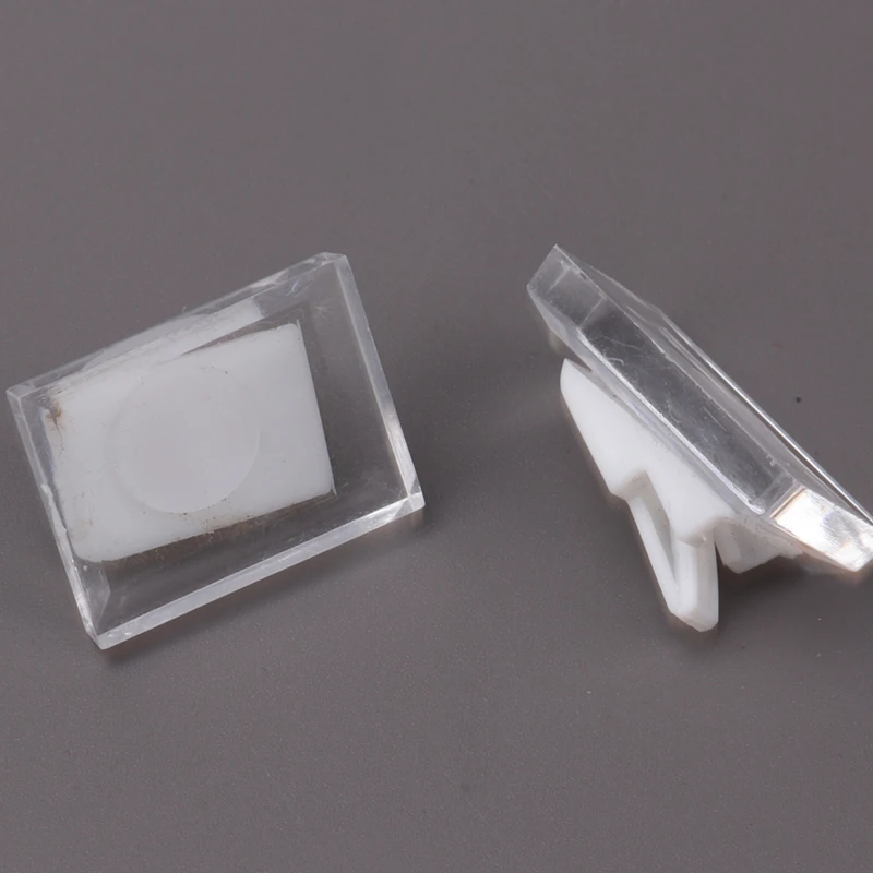 High Qualit Plastic With Acrylic Crystal Ring Display Clip Stand Mini Square Jewelry Display Storage Wholesale