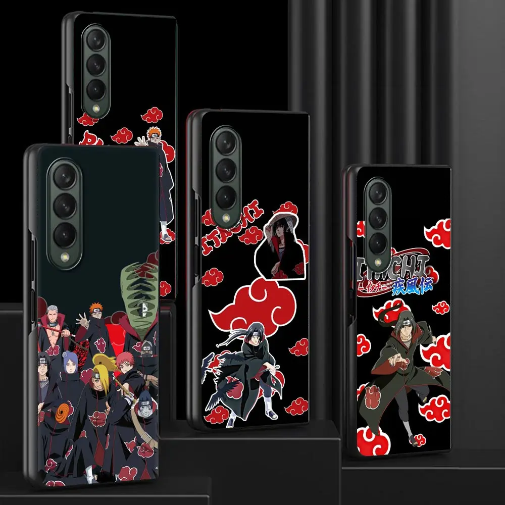 

Case For Samsung Galaxy Z Fold 3 Funda Hard PC Mobile Phone Housing Z Fold3 Luxury Coque Shell Naruto Itachi Uchiha