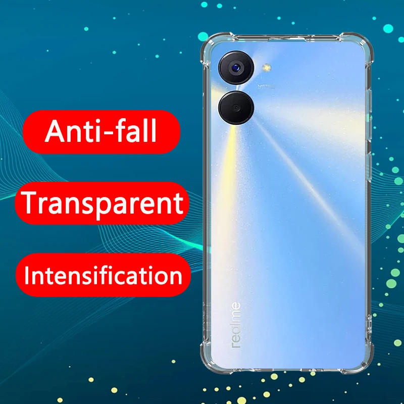 

Airbag Shockproof Fine hole Transparent Phone Case For Realme V20 case Anti-drop Lens Protection Clear Case