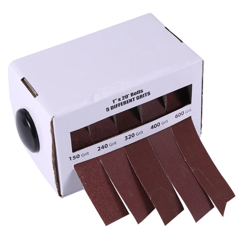 

5 Size 6M 150-600 Grit Woodworking Sandpaper Abrasive Emery Cloth Roll Dry Polishing Sanding Tools For Metal Wood