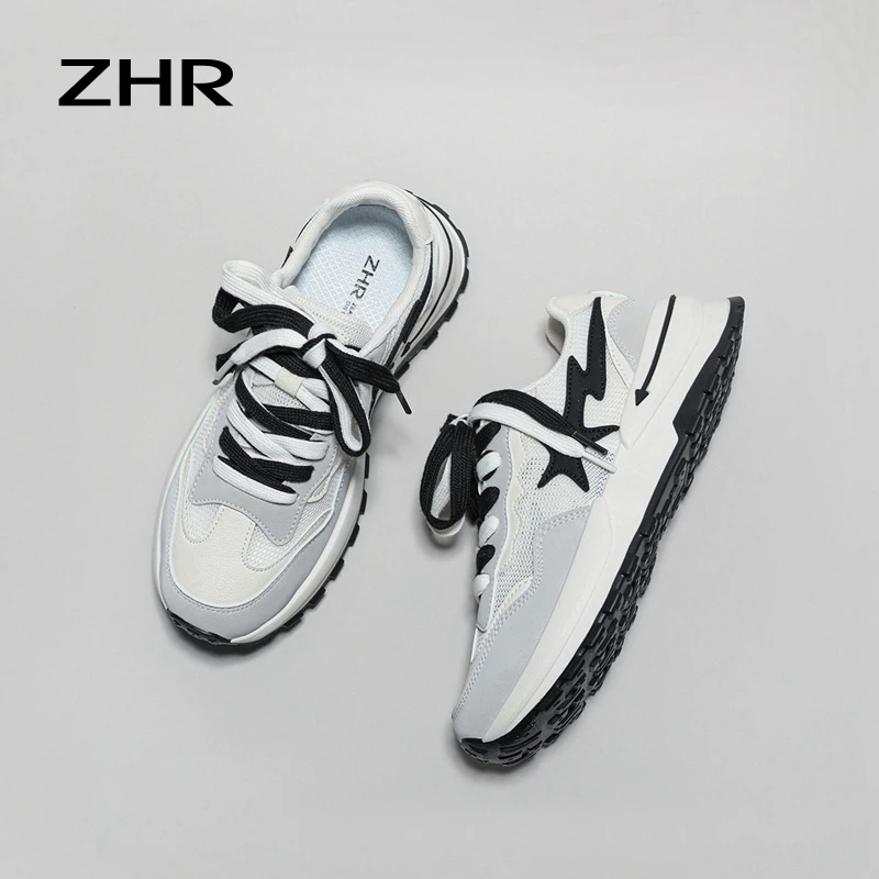 ZHR Women Casual Shoes 2023 New Design Women's Vulcanized Shoes Retro Sports Shoes Fashion Chunky Sneakers Female