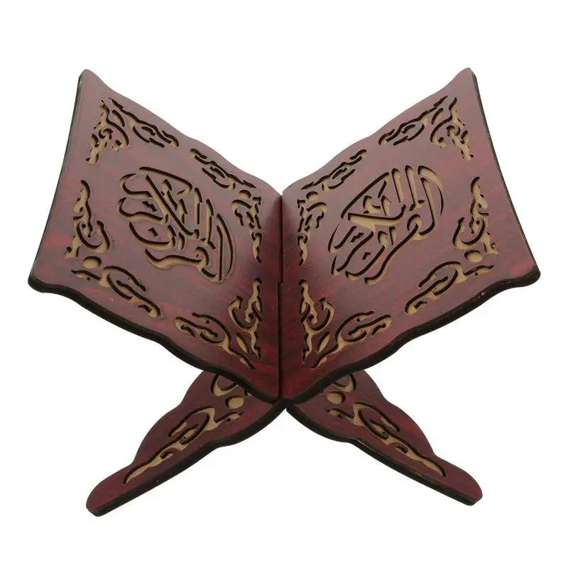 

Wooden Muslim Book Holder Stand Bookshelf Prayer Book Holder Muslim Ornament