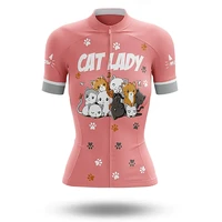 2022 womens short sleeve cycling jersey summer spandex pink dog bike top mountain bike mtb road bike cycling