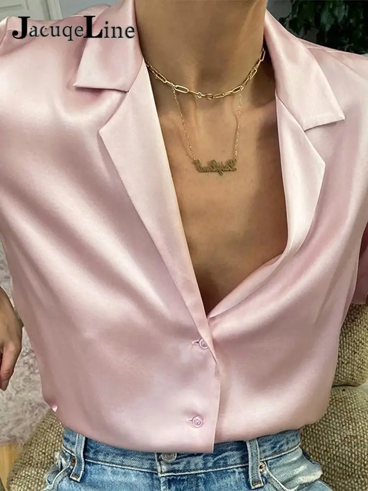 

Jacuqeline 2022 Y2K Casual Fashion V Neck Polo Shirts Women Tops Short Sleeve Button Elegant Lady Shirts Tops Spring Summer