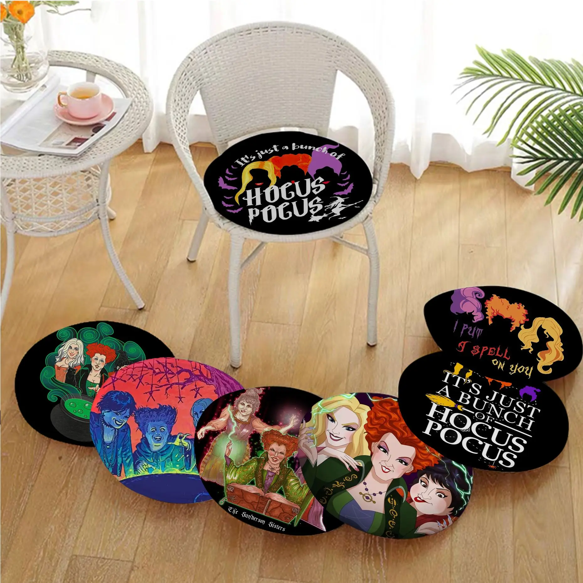 

Disney Hocus Pocus Modern Style Stool Pad Patio Home Kitchen Office Chair Seat Cushion Pads Sofa Seat 40x40cm Sofa Decor Tatami