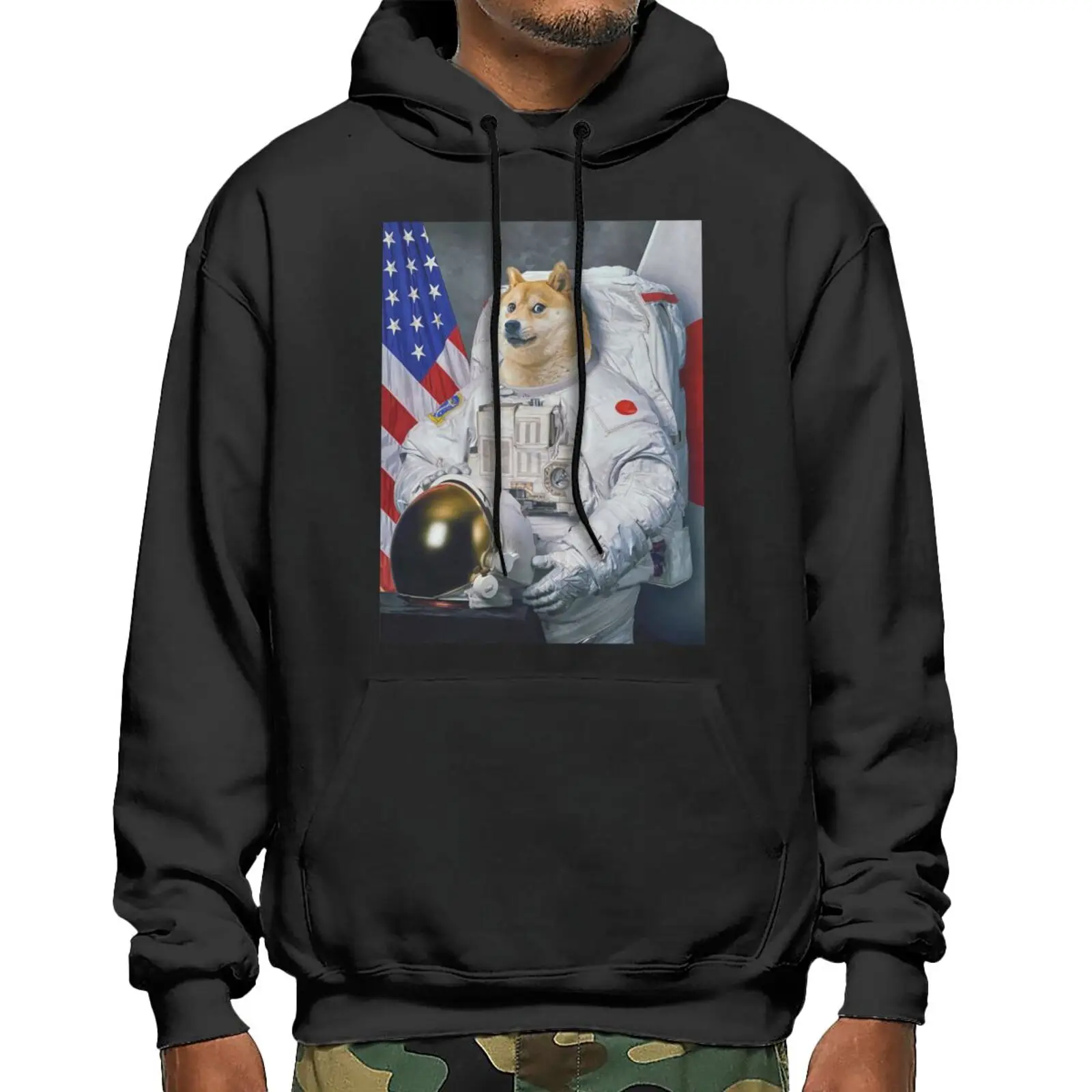 

Kaos Lengan Pendek Motif Doge Astronot Sweatshirts Hoodies Men's Mantle Gothic Clothes Sweatshirt Male Men Clothing Man Hoodie