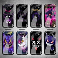 pokemon gengar phone case tempered glass for samsung s20 plus s7 s8 s9 s10 note 8 9 10 plus