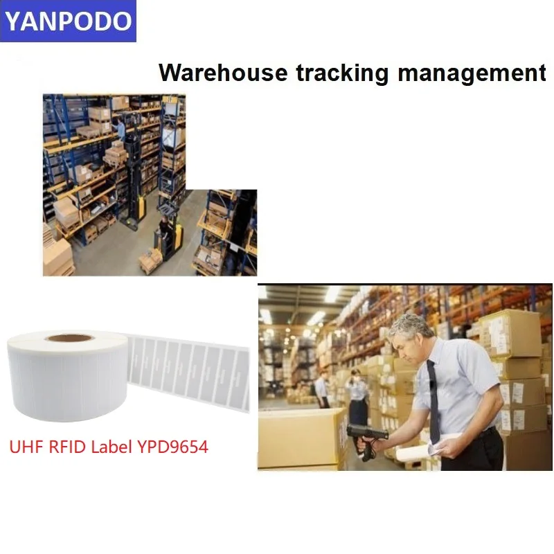 Yanpodo UHF RFID стикер 9654 ярлык tag 860-960 МГц Ucode8 чип EPC Gen2 самоклеящийся пассивный для