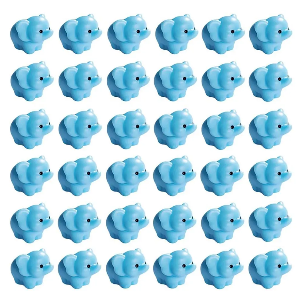 

5/10 шт., миниатюрные миниатюрные фигурки животных синего слона для сказочных садовых аксессуаров для домашнего декора своими руками