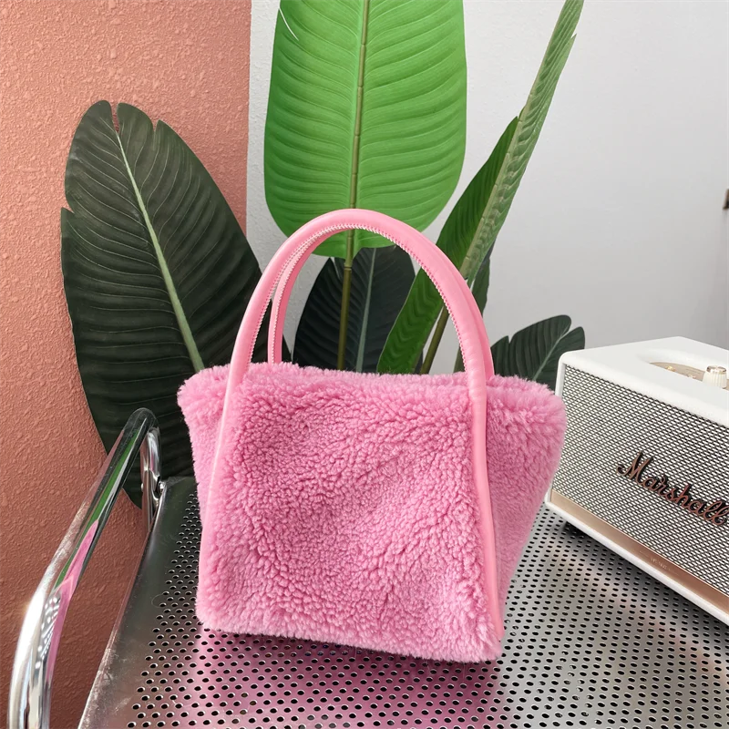 Добавьте в список желаний милая шерстяная сумка через плечо Fury Корейская