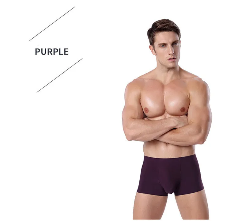 

Summer 2022 New Male Knickers Boxer Breathable Underpants Convex Ice Large Men's Panties Seamless Sexy Shorts