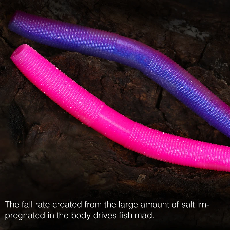 Силиконовые приманки TSURINOYA рыболовная Мягкая приманка червь Реалистичная 105 мм 7 5
